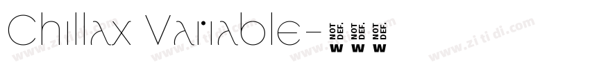Chillax Variable字体转换 Chillax Variable字体转换
